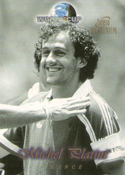 Michel Platini France Futera World Cup Greats Platinum 1998 #36