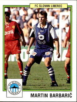 Martin Barbaric Slovan Liberec samolepka Panini Cesky Fotbal 1997 #224