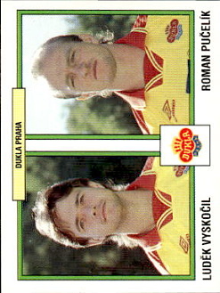 Ludek Vyskocil / Roman Pucelik Dukla Praha samolepka Panini Cesky Fotbal 1997 #325