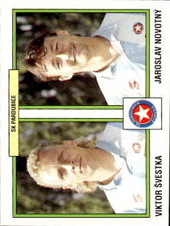 Viktor Svestka / Jaroslav Novotny Pardubice samolepka Panini Cesky Fotbal 1997 #364