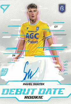 Pavel Svatek Teplice SportZoo Chance Liga 2024/25 2. serie Debut Date Rookie Auto /65 #DDS-PS