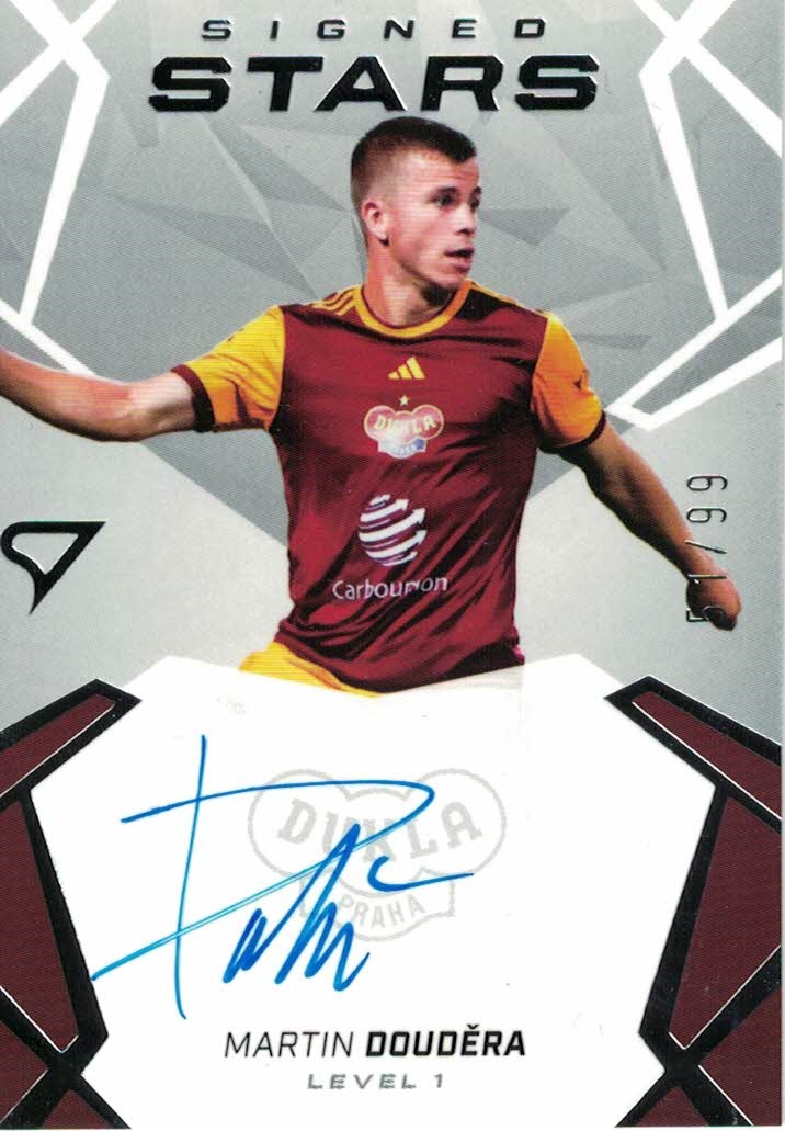 Martin Doudera Dukla Praha SportZoo Chance Liga 2024/25 2. serie Signed Stars - Level 1 /99 #SL1-DO