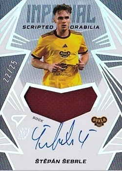 Stepan Sebrle Dukla Praha SportZoo Chance Liga 2024/25 2. serie Imperial Scripted Memorabilia Auto /25 #IM-SS