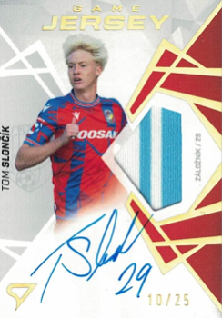 Tom Sloncik Viktoria Plzen SportZoo Chance Liga 2024/25 2. serie Game Jersey Auto /25 #GJS-SL