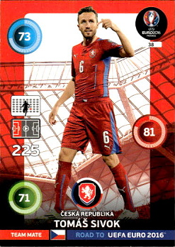 Tomas Sivok Czech Republic Panini Road to EURO 2016 Scandinavian edition #38