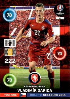 Vladimir Darida Czech Republic Panini Road to EURO 2016 Scandinavian edition #40