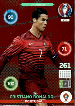 Cristiano Ronaldo Portugal Panini UEFA EURO 2016 Top Joueur #272