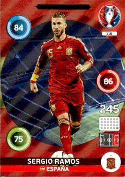 Sergio Ramos Spain Panini UEFA EURO 2016 Defensive Rock #116
