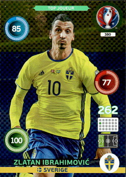 Zlatan Ibrahimovic Sweden Panini UEFA EURO 2016 Top Joueur #380