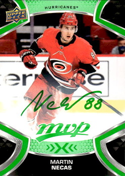Martin Necas Carolina Hurricanes Upper Deck MVP 2021/22 Green Script #174