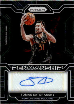 Tomas Satoransky New Orleans Pelicans 2021/22 Panini Prizm Penmanship #PM-TSK