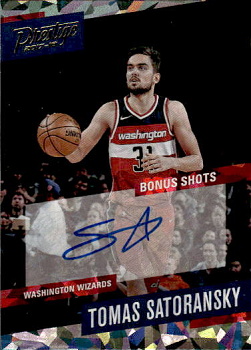 Tomas Satoransky Washington Wizards 2017/18 Panini Prestige Bonus Shots Signatures Crystal #38