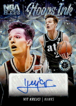 Vít Krejčí Atlanta Hawks 2023/24 Panini NBA Hoops Premium Stock Hoops Ink Premium Prizm 17/75 Autograph #HI-VIT