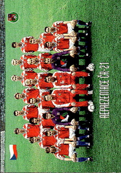 Ceska reprezentace "U21" tym Czech Republic U21 PAPYRO 1. ceska fotbalova liga 1996/97 team photo #x02
