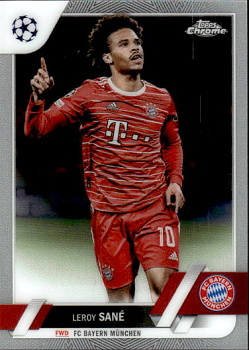 Leroy Sane Bayern Munchen Topps UEFA Club Competitions Chrome 2022/23 #196