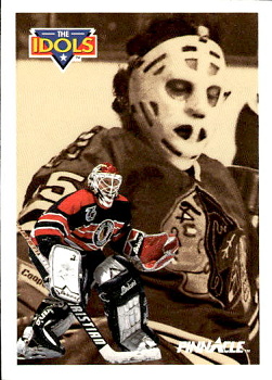 Ed Belfour Tony Esposito Chicago Blackhawks Pinnacle French 1991/92 #388