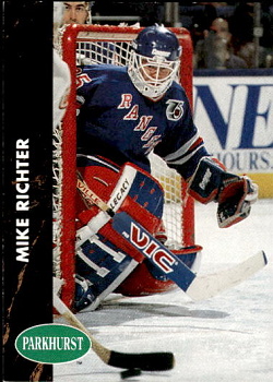 Mike Richter New York Rangers Parkhurst 1991/92 #117