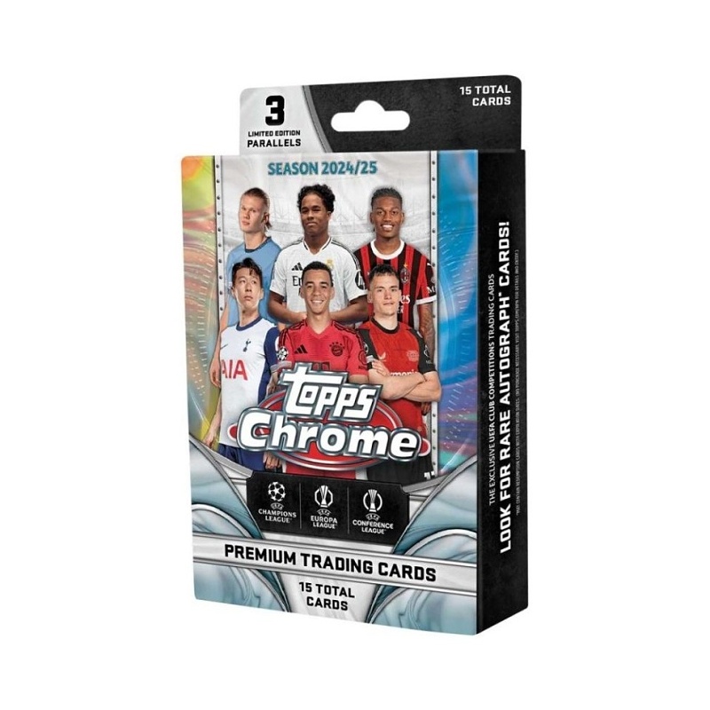 Topps Chrome UEFA Club Competitions 2024/25 Hanger Box Fotbalové karty