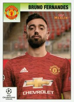 Bruno Fernandes Manchester United Topps Merlin Heritage 95 UEFA Champions League 2020/21 #37