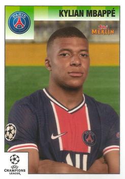 Kylian Mbappe Paris Saint-Germain Topps Merlin Heritage 95 UEFA Champions League 2020/21 #54