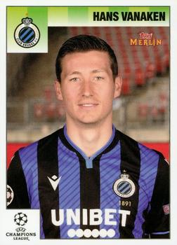 Hans Vanaken Club Brugge Topps Merlin Heritage 95 UEFA Champions League 2020/21 #87