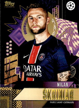 Milan Skriniar Paris Saint-Germain Topps x WalkerTKL UEFA Club Competitions Gold 2024/25 #