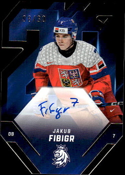 Jakub Fibigr Reprezentace Hokejove Cesko 2025 SportZoo Team 20 Auto /30 #TES-JF