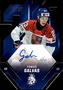 Tomas Galvas Reprezentace Hokejove Cesko 2025 SportZoo Team 20 Auto /30 #TES-TG