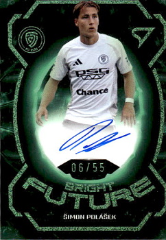 Simon Polasek Zlin SportZoo Chance Liga 2025/26 1. serie Bright Future Auto /55 #BFS-SP