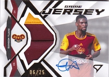 Samsom Tijani Dukla Praha SportZoo Chance Liga 2025/26 1. serie Game Jersey Auto /25 #GJS-ST