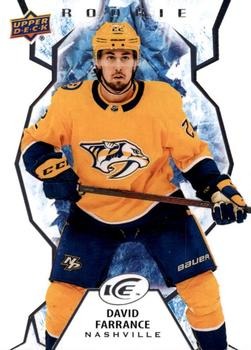 David Farrance Nashville Predators Upper Deck Ice 2021/22 Rookie #115