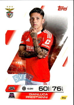 Gianluca Prestianni SL Benfica Topps Match Attax UEFA Club Competitions 2025/26 #211