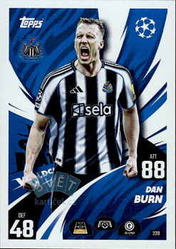 Dan Burn Newcastle United Topps Match Attax UEFA Club Competitions 2025/26 Man of the Match Wildcard #320