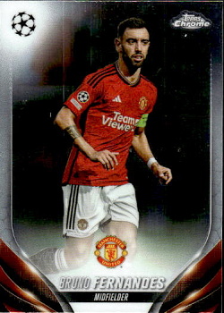 Bruno Fernandes Manchester United Topps Chrome UEFA Club Competitions 2023/24 #178