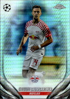 Christoph Baumgartner RB Leipzig Topps Chrome UEFA Club Competitions 2023/24 Aqua Prism Refractor #130