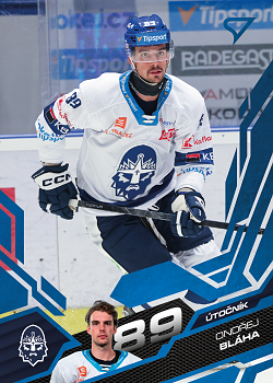 Ondrej Blaha Kladno Tipsport ELH 2025/26 SportZoo 1. serie Azure Blue #226