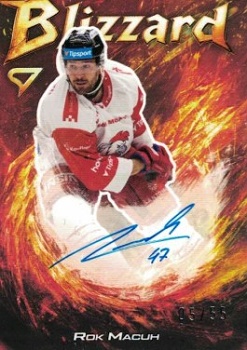 Rok Macuh Olomouc Tipsport ELH 2025/26 SportZoo 1. serie Blizzard Red Auto /55 #BLS-RM