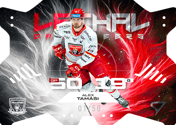 Alex Tamasi Hradec Kralove Tipsport ELH 2025/26 SportZoo 1. serie Lethal Cannoneers Misty Silver /50 #LC-08