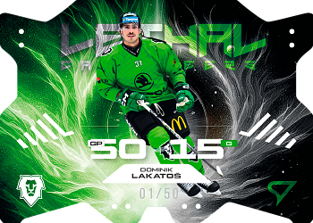Dominik Lakatos Mlada Boleslav Tipsport ELH 2025/26 SportZoo 1. serie Lethal Cannoneers Misty Silver /50 #LC-13