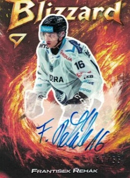 Frantisek Rehak Vitkovice Tipsport ELH 2025/26 SportZoo 1. serie Blizzard Red Auto /55 #BLS-FR