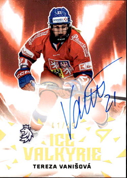 Tereza Vanisova Reprezentace Hokejove Cesko 2025 SportZoo Ice Valkyrie Auto /49 #IVS-TV