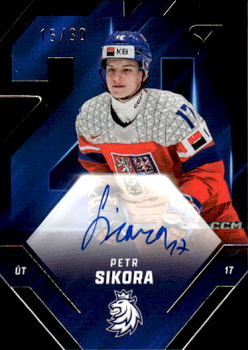 Petr Sikora Reprezentace Hokejove Cesko 2025 SportZoo Team 20 Auto /30 #TES-PS