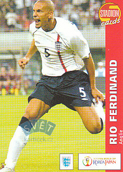 Rio Ferdinand England 2002 Stadion Cards Serie 5 Football #461