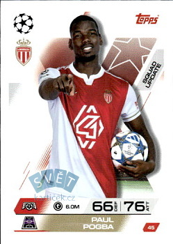 Paul Pogba AS Monaco Topps Match Attax EXTRA UEFA Club Competitions 2025/26 Squad Update #45