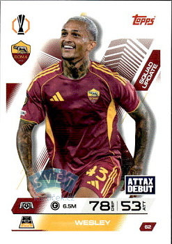 Wesley AS Roma Topps Match Attax EXTRA UEFA Club Competitions 2025/26 Squad Update #62