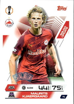 Maurits Kjaergaard Red Bull Salzburg Topps Match Attax EXTRA UEFA Club Competitions 2025/26 Squad Update #71
