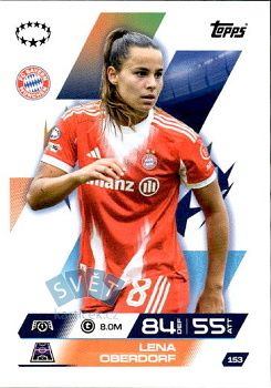 Lena Oberdorf Bayern Munchen Topps Match Attax EXTRA UEFA Club Competitions 2025/26 UEFA Women's Champions League #153