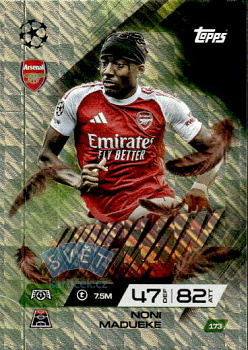 Noni Madueke Arsenal Topps Match Attax EXTRA UEFA Club Competitions 2025/26 Wingman #173