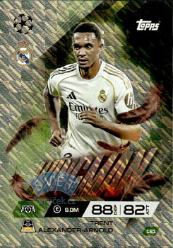 Trent Alexander-Arnold Real Madrid Topps Match Attax EXTRA UEFA Club Competitions 2025/26 Wingman #181