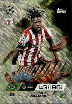Nico Williams Athletic Bilbao Topps Match Attax EXTRA UEFA Club Competitions 2025/26 Wingman #183